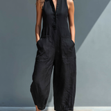 Adele - Pocketed Wide-Leg Jumpsuit