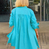 CÉLINA™ - Elegant Long Shirt Jacket