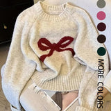 GRACIET - Fall Bow Knit Sweater
