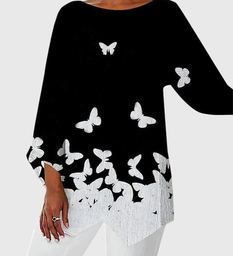 Alayah | Chic Crew Neck Blouse