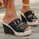 Amity - Frayed Edge Wedge Sandals