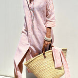 Sophia | Classic Striped Shirt Dress for Effortless Elegance