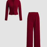 FLORLIET - Ribbed Crop Top with Elastic Detail