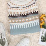 AVERY™ - Fair Isle Pattern Knit Sweater