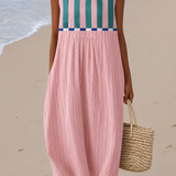 Pastel Striped Midi Dress - Lily Collection