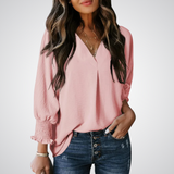 Leila - Timeless V-Neck Tunic Top