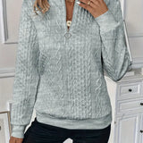 EMMA™ | Stylish Quarter-Zip Sweater