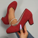 Noelle – Wide-Toe Suede Pumps for Ultimate Comfort