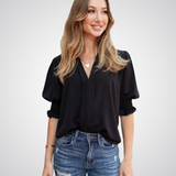 Monica - Stylish V-Neck Top