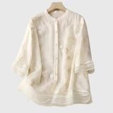 Nellie | Chic Floral Embroidered Blouse