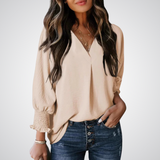 Leila - Timeless V-Neck Tunic Top