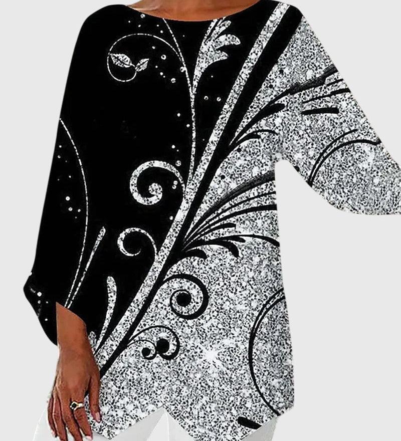 Alayah | Chic Crew Neck Blouse
