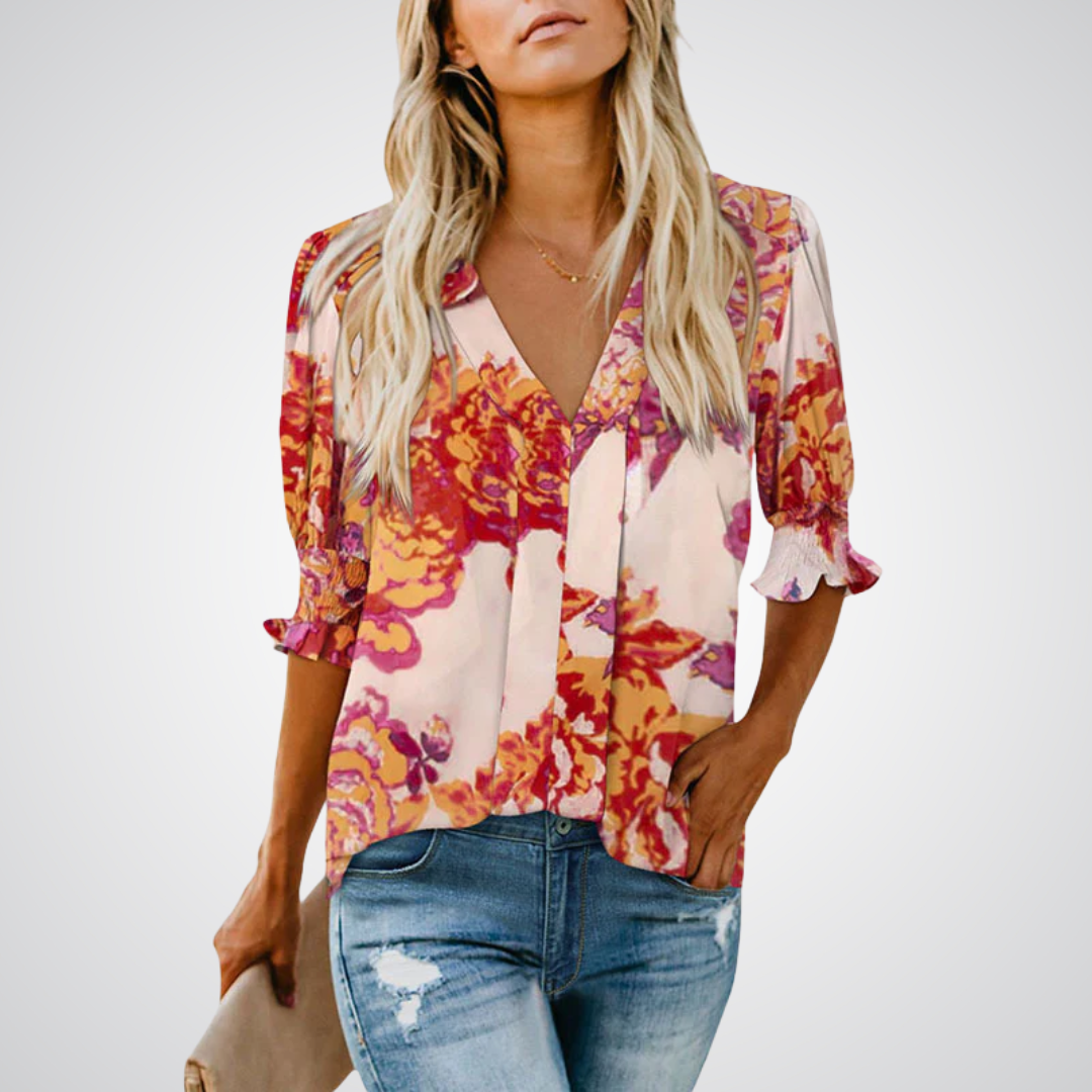Monica - Stylish V-Neck Top