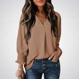 Leila - Timeless V-Neck Tunic Top