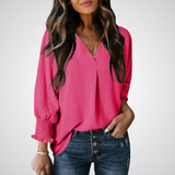 Leila - Timeless V-Neck Tunic Top
