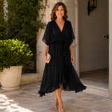 Monica - Chic V-Neck Midi Dress