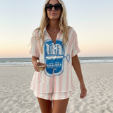 Annie - Sardine Pattern Short Set