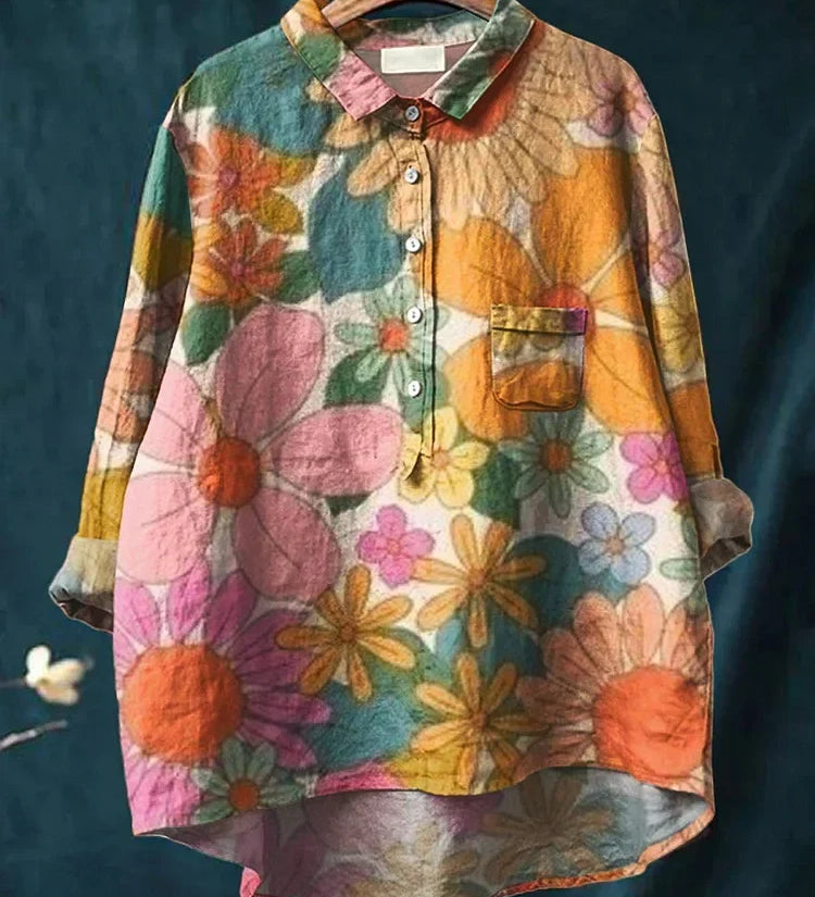 Lara - Botanical Print Blouse