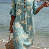 Women's Relaxed Floral Print Dress