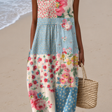 Anna Patchwork Midi Dress