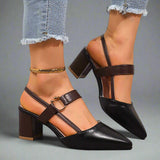 Willa – Block Heels with Leather Slingback Design