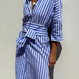 Sophia | Classic Striped Shirt Dress for Effortless Elegance
