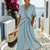Linnea - Midi Dress with Gathered Waist