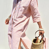 Sophia | Classic Striped Shirt Dress for Effortless Elegance