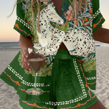 Alice - Equine Print Short Set
