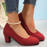 Noelle – Wide-Toe Suede Pumps for Ultimate Comfort