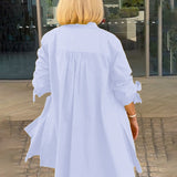 CÉLINA™ - Elegant Long Shirt Jacket