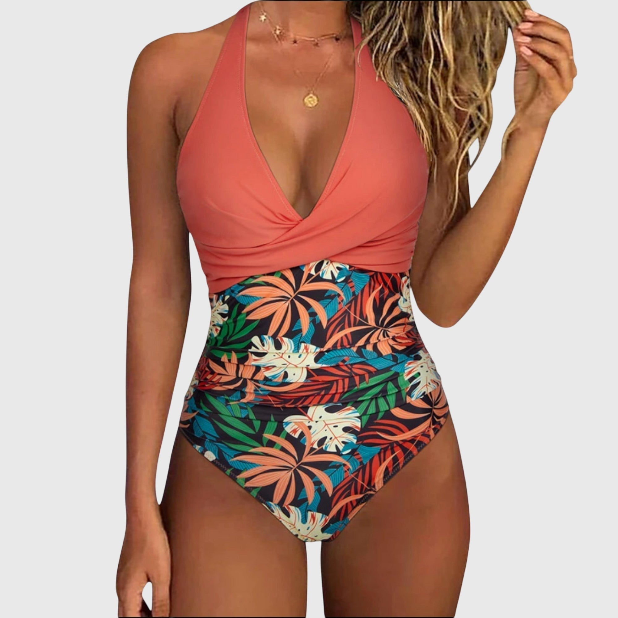 Shark Beach V-Neck Swimwear