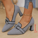 Leontine – Houndstooth Patterned Heeled Pumps
