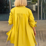 CÉLINA™ - Elegant Long Shirt Jacket