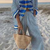 Eleanor - Coordinated Button-Up Shirt and Pants Ensemble