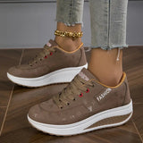 Laurel - Sleek Minimalist Lace-Up Platform Sneakers