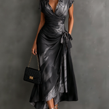 Marielle - Wrap Dress with Abstract Print