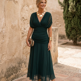 Maroubra - Elegant Flowing Dress with Stylish Neckline
