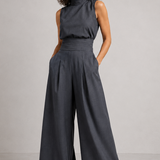 Lucinda - Sleeveless Cotton-Linen Two-Piece Ensemble