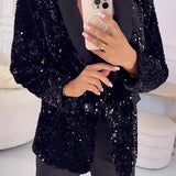 LUXARA™ Shimmering Sequin Blazer