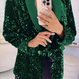 LUXARA™ Shimmering Sequin Blazer