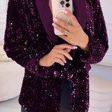 LUXARA™ Shimmering Sequin Blazer