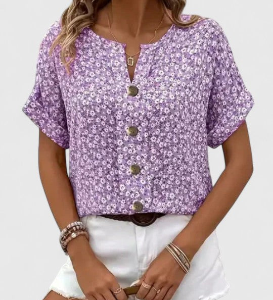 Sabine - Chic Floral Summer Blouse