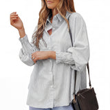Sarah - Contemporary Striped Button-Up Shirt