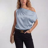 Camilla - Stylish One-Shoulder Casual Blouse