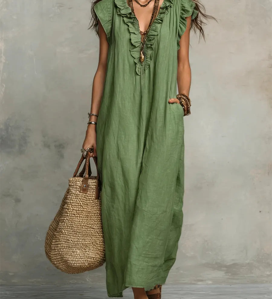 Camellia - Elegant Ruffled Maxi Dress