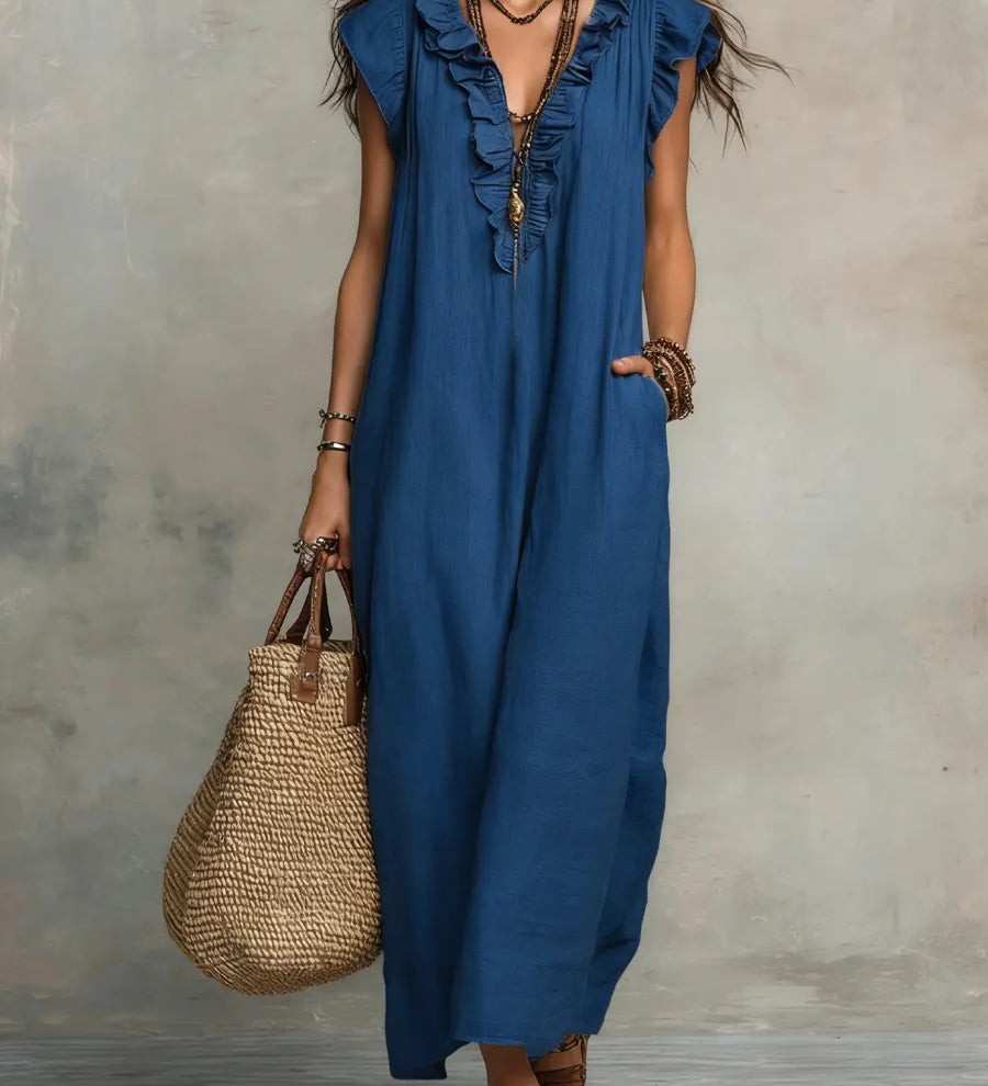 Camellia - Elegant Ruffled Maxi Dress