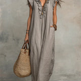 Camellia - Elegant Ruffled Maxi Dress