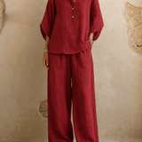 Maribel | Wide-Leg Pants with Batwing Sleeves