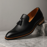 Zachariah - Tassel-Embellished Leather Loafers
